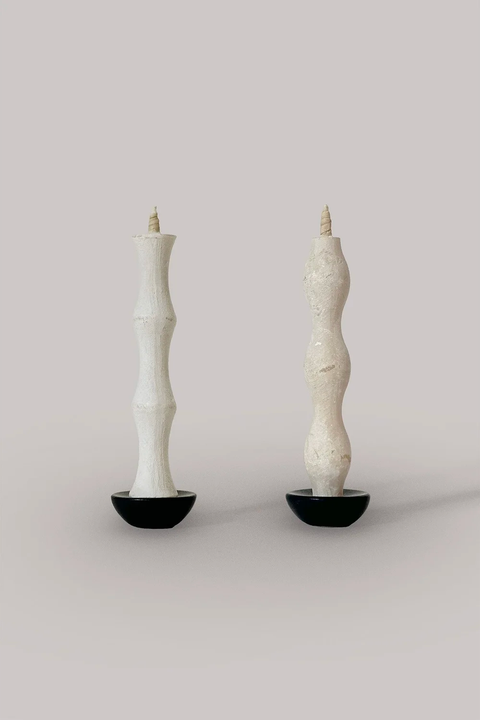 Round Ceramic Candle Spike
